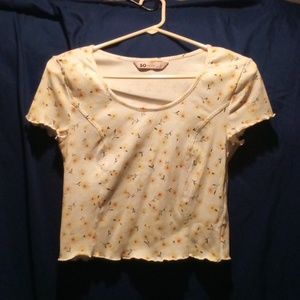 Flowered cropped top